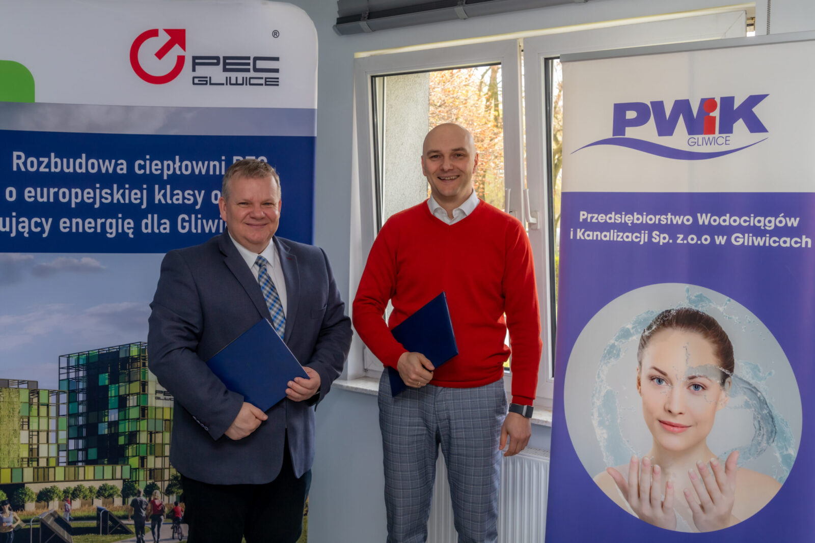 Porozumienie podpisali: Adam Ciekański, prezes PWiK Gliwice oraz Krzysztof Szaliński, prezes PEC Gliwice